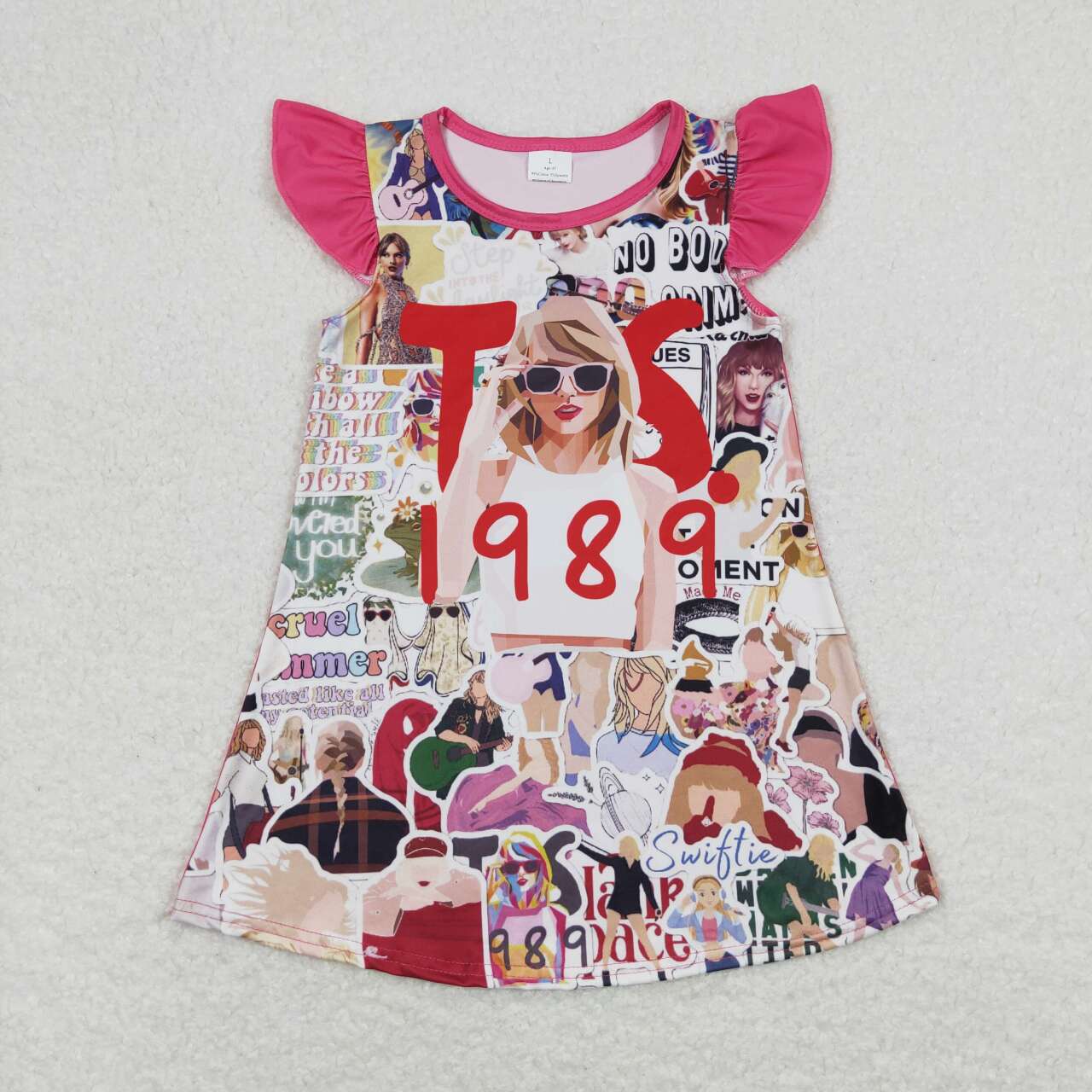 GSD1125  Singer Swiftie 1989 Print Girls Knee Length Summer Dress