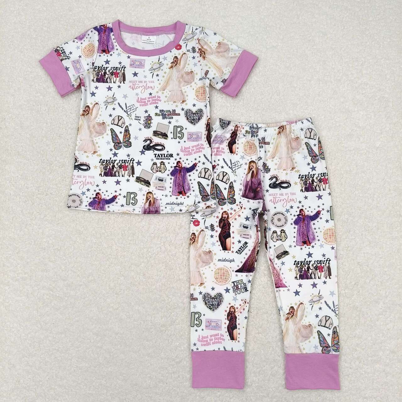 GSPO1414 Singer Swiftie Print Girls Pajamas Clothes Set