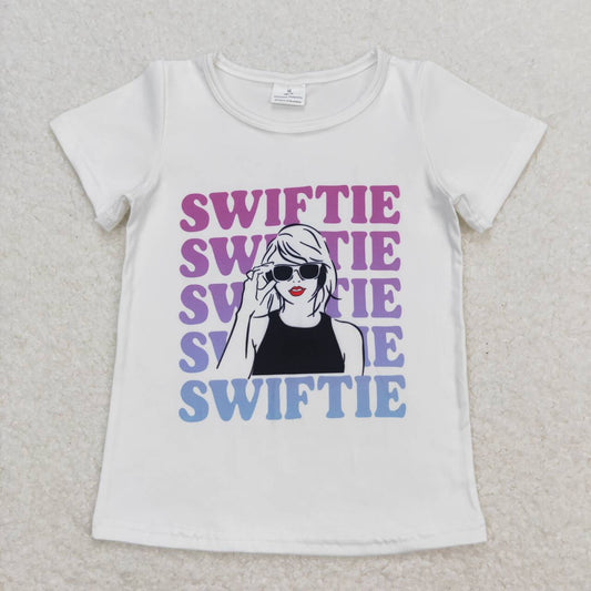 GT0550  Singer Swiftie Print Girls Summer Tee Shirts Top