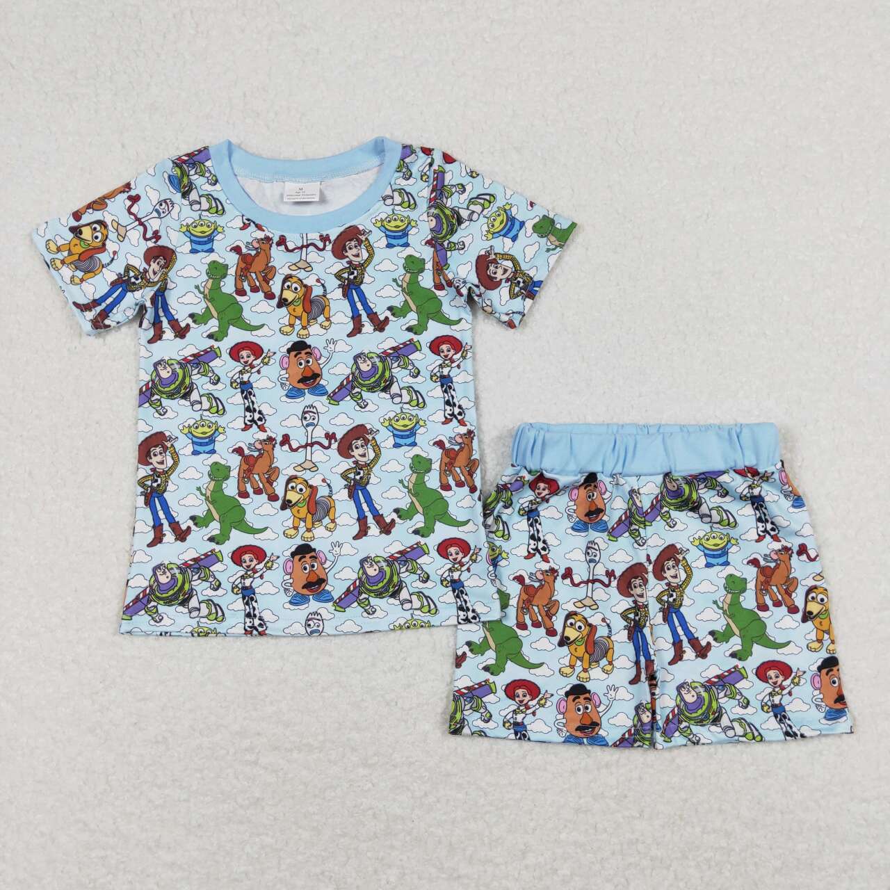 BSSO0728  Cartoon Toys Print Boys Summer Pajamas Clothes Set