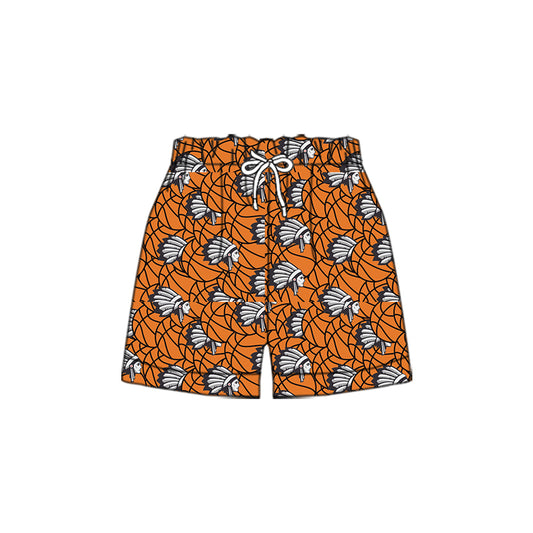 (Custom Design Preorder MOQ 5 Each Design) Team's Wapakoneta Redskins Basketball Print Summer Bottom Sports Shorts Mom and Me Matching Clothes