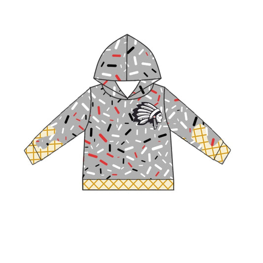 (Custom Design Preorder MOQ 5 Each Design) Team's Wapakoneta Sprinkles Print Hoodie Top Mom and Me Matching Clothes