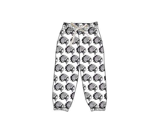 (Custom Design Preorder MOQ 5 Each Design) Team's Wapakoneta Print Joggers Bottom Pants Mom and Me Matching Clothes