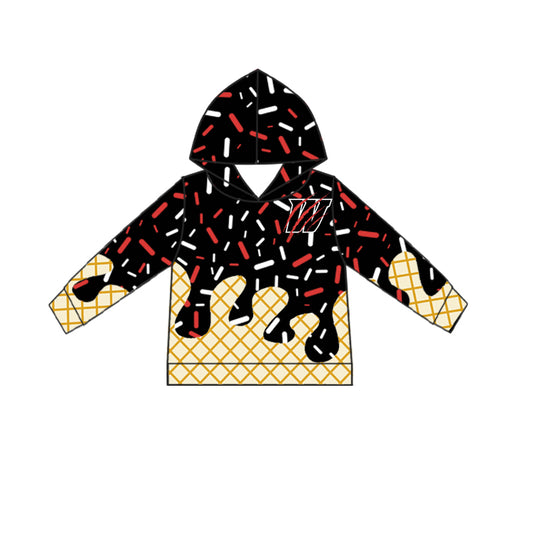 (Custom Design Preorder MOQ 5 Each Item)Team's Whitharral Sprinkles Print Hoodie Top Mom and Me Matching Clothes