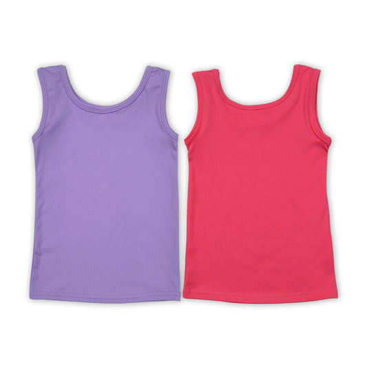 2 Colors Tank Girls Summer Yoga Tee Shirts Top Sisters Wear