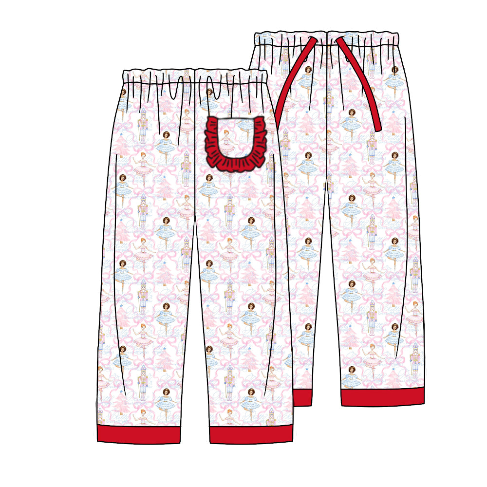 (Custom Design Preorder MOQ 5) Nutcracker Print Woman Christmas Pajamas Adult Pants