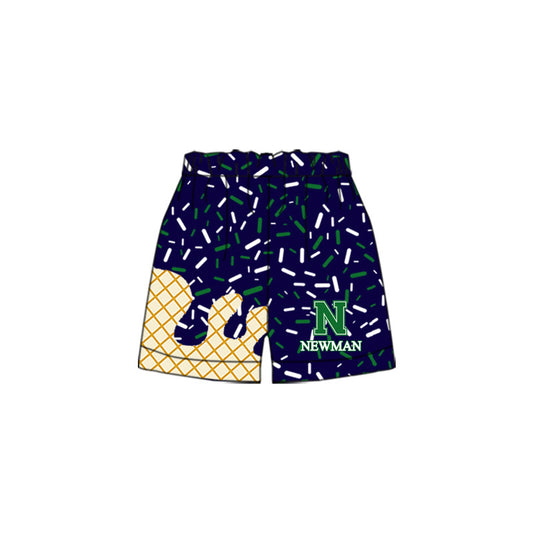 (Custom Design Preorder MOQ 5 Each Item) Team's NEWMAN Sprinkles Print Summer Bottom Shorts Mom and Me Matching Clothes