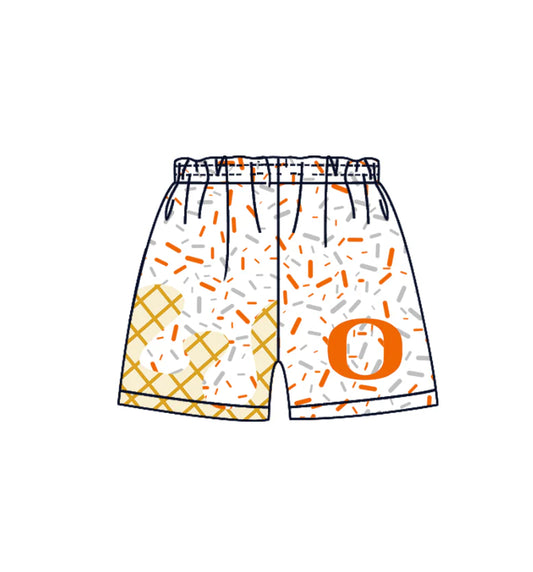 (Custom Design Preorder MOQ 5 Each Design) Team's O Sprinkles Print Summer Bottom Shorts Mom and Me Matching Clothes