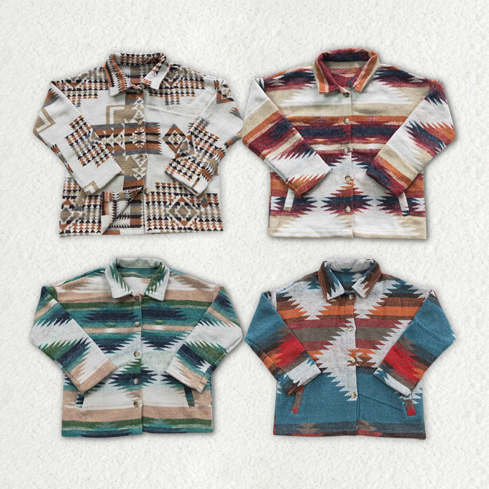 Cotton Aztec Jackets Cardigans Kids Western Tee Shirts Top