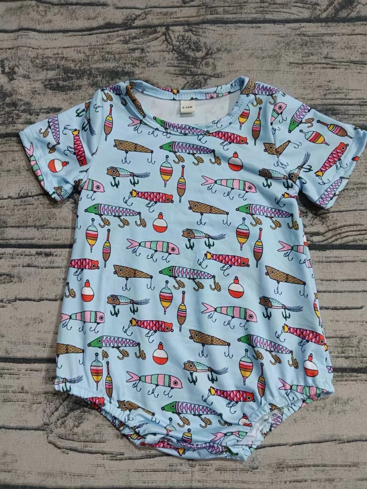 (Custom Design Preorder MOQ 5) Football Plaid Print Baby Boys Summer Romper