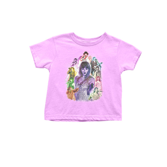 (Custom Design Preorder MOQ 5) Singer Swiftie Print Girls Summer Tee Shirts Top
