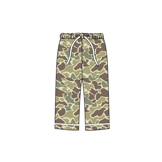 (Custom Design Preorder MOQ 5 ) Camo Print Adult Pajamas Pants