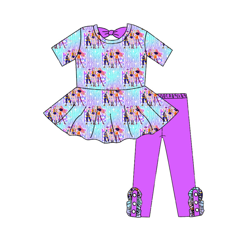 (Custom Design Preorder MOQ 5 Each Item) Cartoon KPOP Character Print Girls Matching Clothes