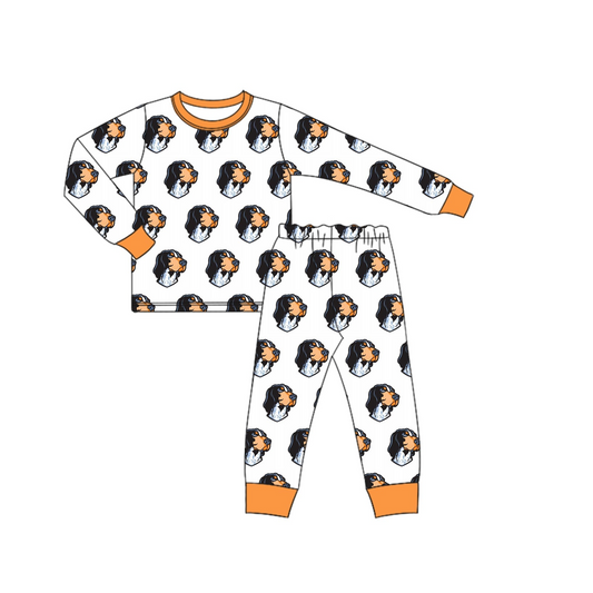 (Split Order Preorder) Deadline October 26 Team's Tennessee Dog Print Boys Bamboo Pajamas Clothes Set