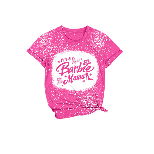 (Custom Design Preorder MOQ 5)  Pink BA MAMA Print Adult Tee Shirts Top