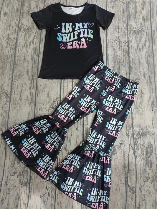 (Custom Design Preorder MOQ 5) I My Swiftie ERA Singer Print Bell Pants Girls Clothes Set