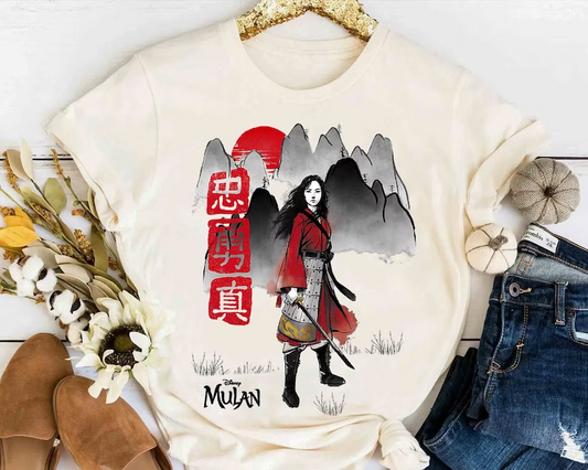 (Custom Design Preorder MOQ 5) Cartoon Movie Character Print Girls Tee Shirts Top