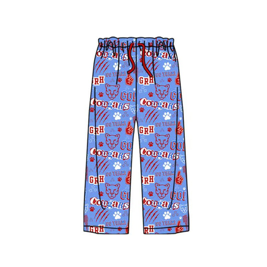 (Custom Design Preorder MOQ 5)  Adult Team's GRH Paw Print Woman Pajamas Pants