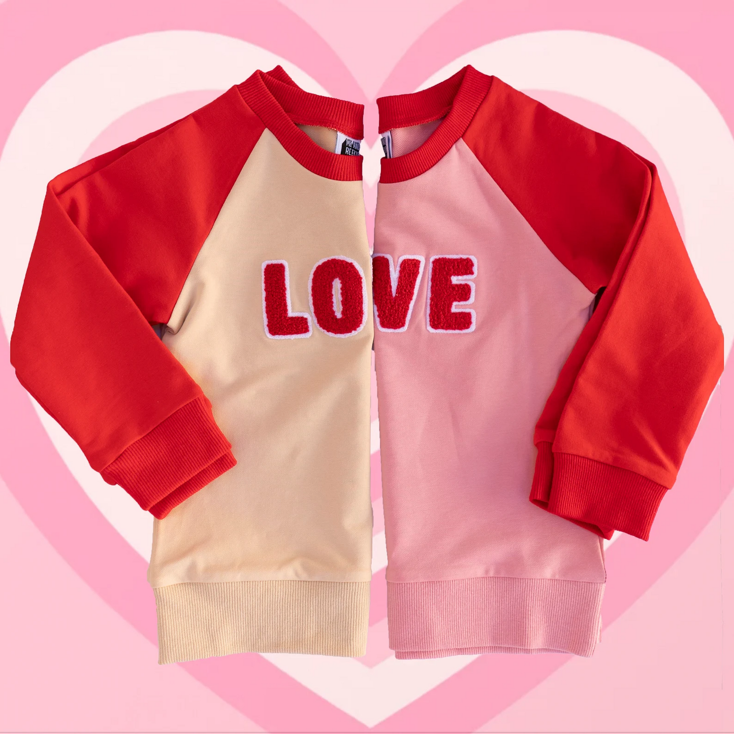 (Custom Design MOQ 5) LOVE Raglan Sleeve Boys Valentine's Tee Shirts Top