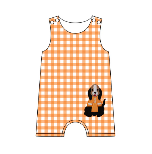 (Custom Design Preorder MOQ 5)  Team's TENNESSEE Print Baby Boys Summer Romper