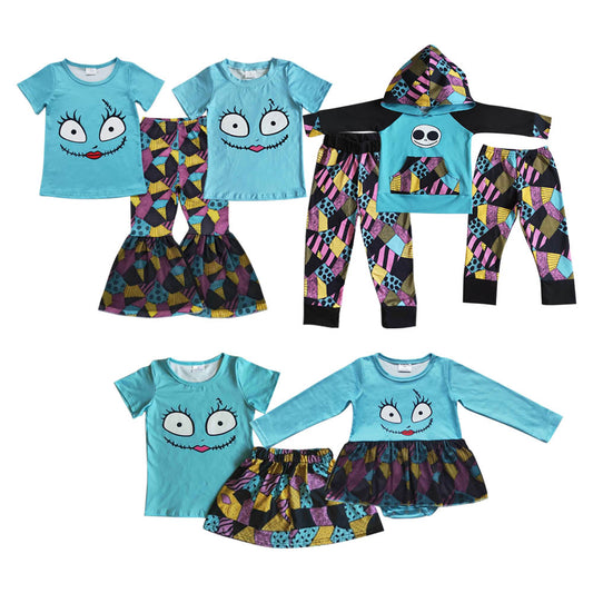 Cartoon Characters Corps* Bride Smiling Face Kids Halloween Matching Clothes Sibling Wear