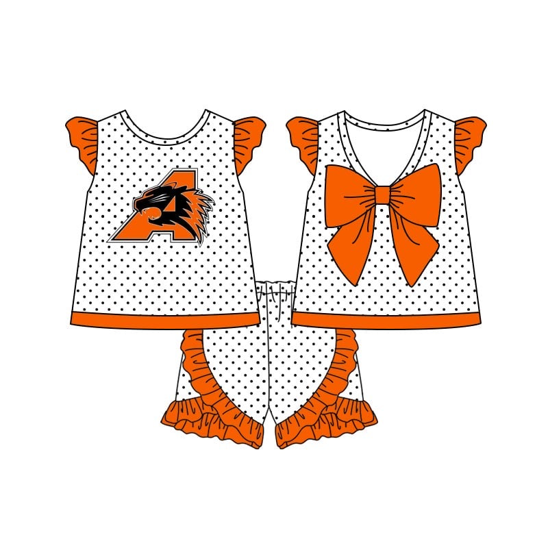 (Custom Design Preorder MOQ 5) Team's A Print Girls Summer Clothes Set