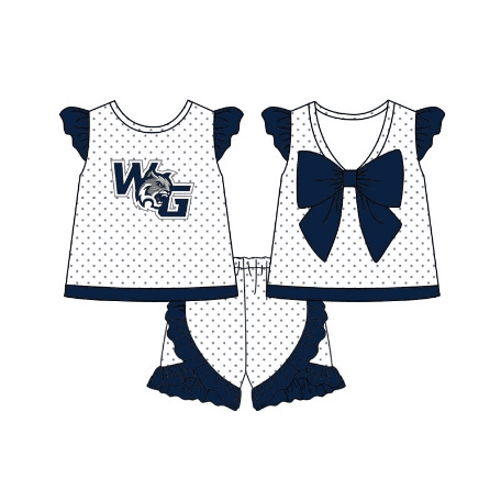 (Custom Design Preorder MOQ 5) Team's WG Print Girls Summer Clothes Set