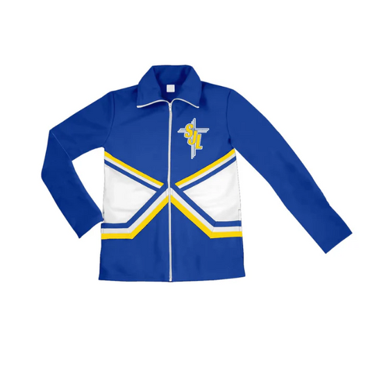 (Custom Design Preorder MOQ 5)  Team's SJL Blue Print Kids Zipper Jacket