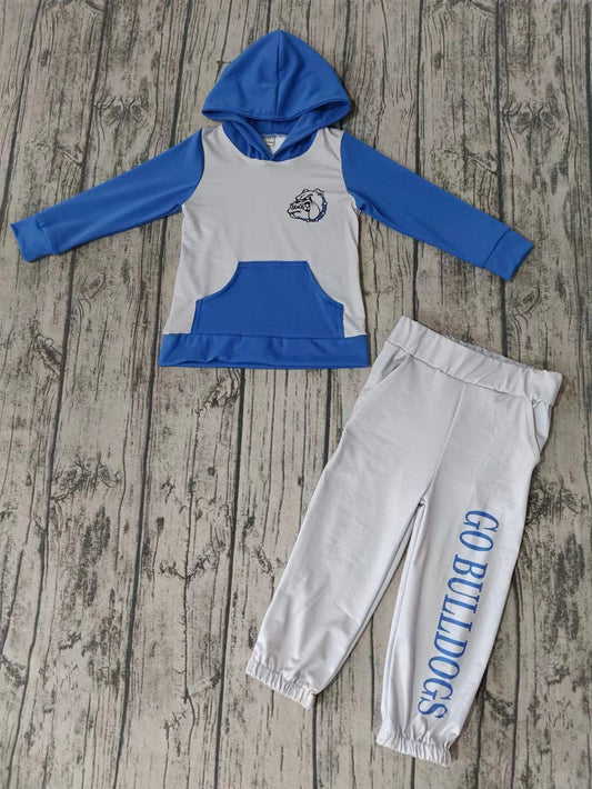 (Split Order Preorder) Deadline December 3 Team's GO BULLDOGS Print Boys Fall Hoodie Clothes Set