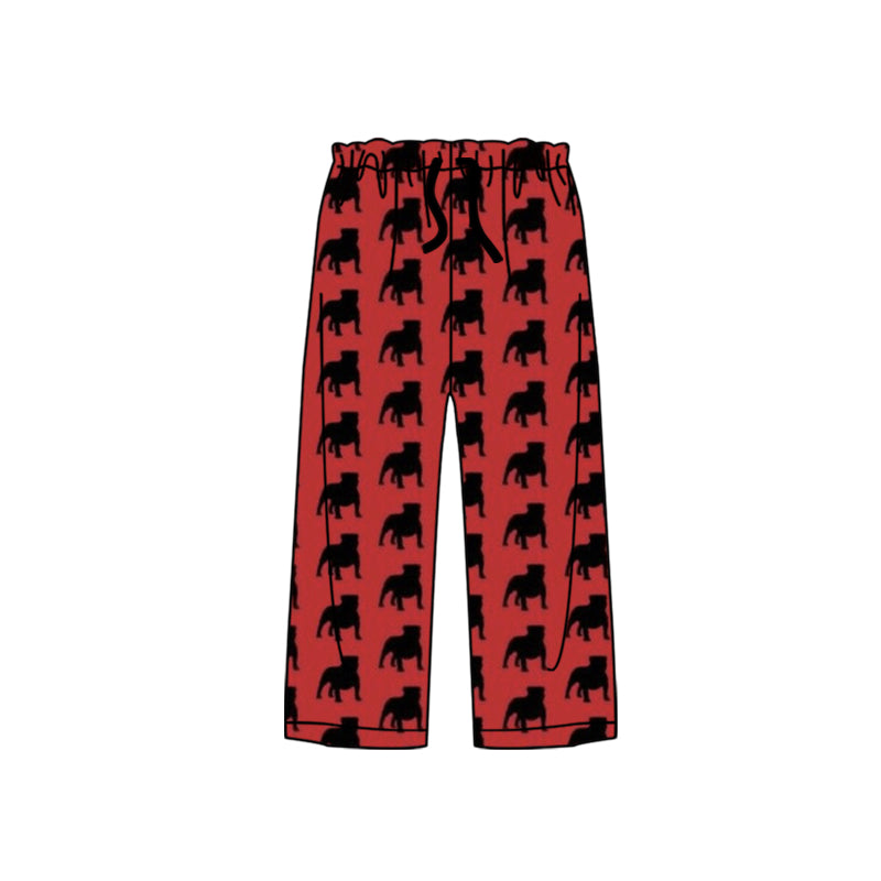 (Custom Design MOQ 5)  Red Black Football Team's adult pajamas pants