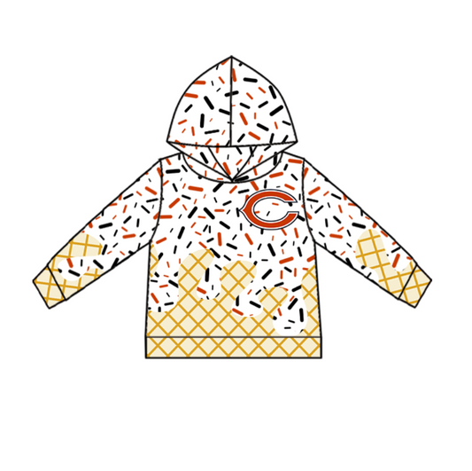 (Custom Design Preorder MOQ 5) Team's C Sprinkles Print Kids Long Sleeve Hoodie Top