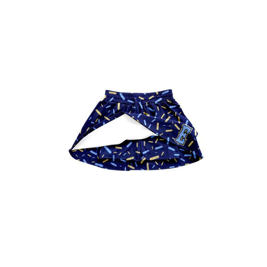 (Custom Design Preorder MOQ 5 Each Item) Team's E Blue Sprinkles Print Summer Bottom Skirts Shorts Mom and Me Matching Clothes