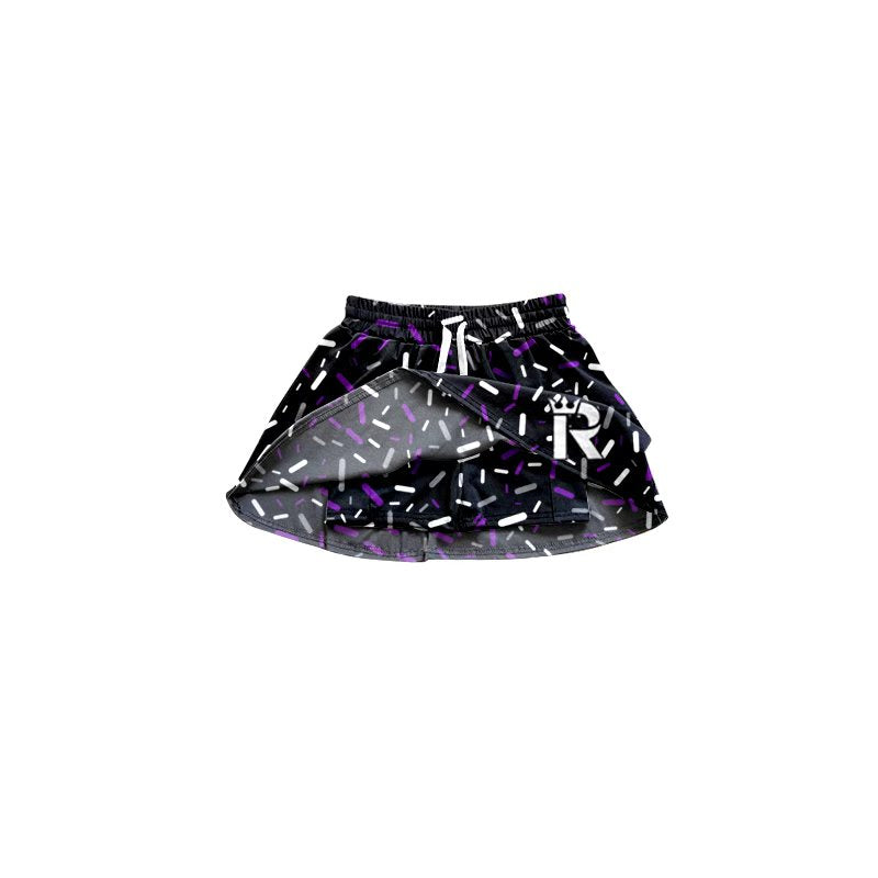 (Custom Design Preorder MOQ 5 Each Item) Team's Reading Royals Sprinkles Print Summer Bottom Skirts Shorts Mom and Me Matching Clothes
