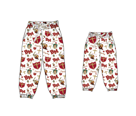 (Custom Design Preorder MOQ 5) Team's Brother Martin Print Adult Joggers Bottom Pants