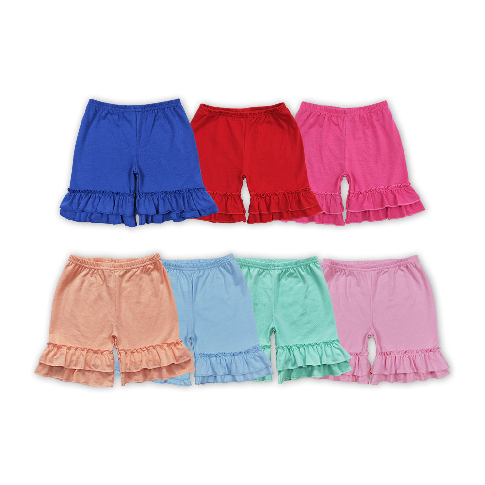 7 Colors Ruffles Girls Summer Shorts