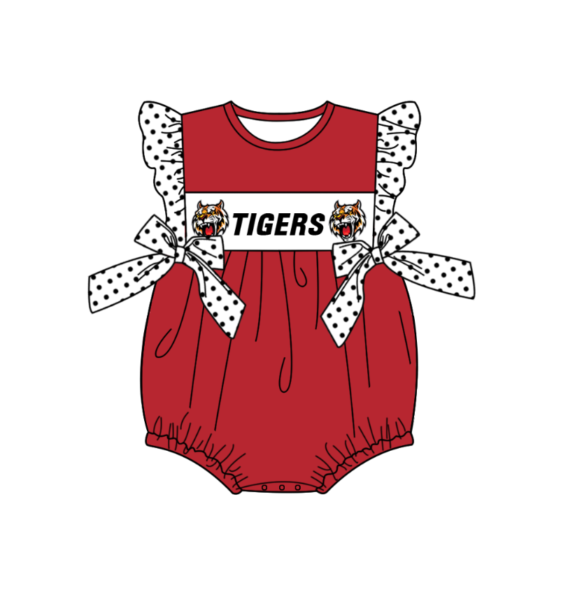 (Custom Design Preorder MOQ 5 Each Design) Team's Tiger Leopard Print Kids Summer Matching Clothes Sibling Wear
