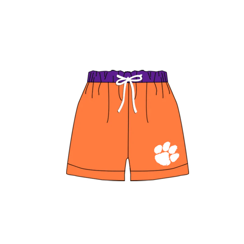 (Custom Design Preorder MOQ 5)  Team's PAW Print Boys Swim Trunks