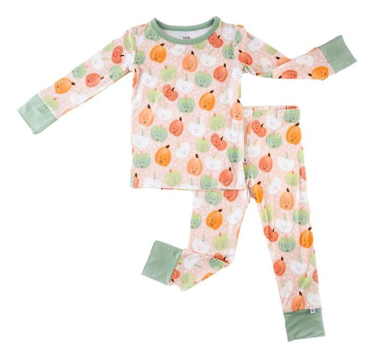 (Custom Design Preorder MOQ 5) Pumpkin Print Boys Fall Pajamas Clothes Set