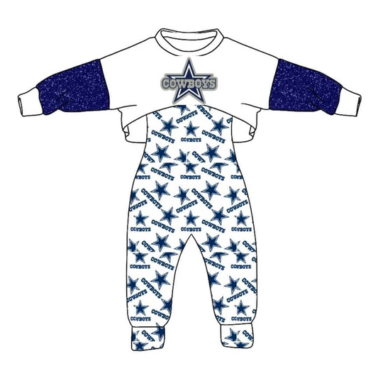 (Split Order Preorder) Deadline November 4 Team's Cowboy Print Jumpsuits Girls Fall Clothes Set