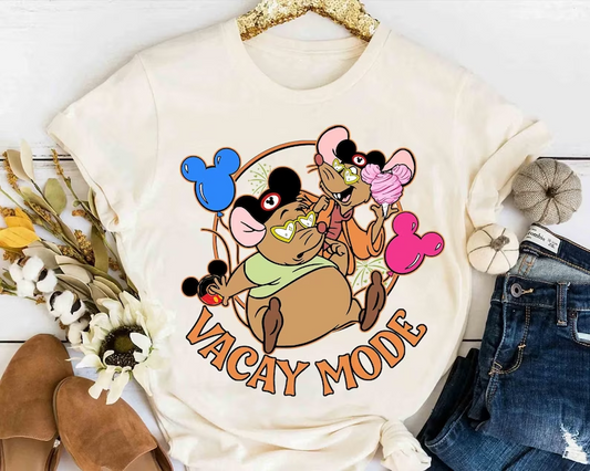 (Custom Design Preorder MOQ 5) Cartoon Mouse Print Kids Tee Shirts Top