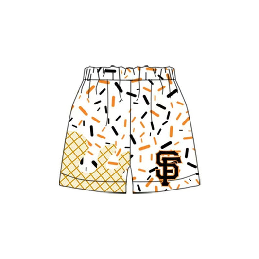 (Custom Design Preorder MOQ 5 Each Item) Team's SF Sprinkles Print Summer Bottom Shorts Mom and Me Matching Clothes