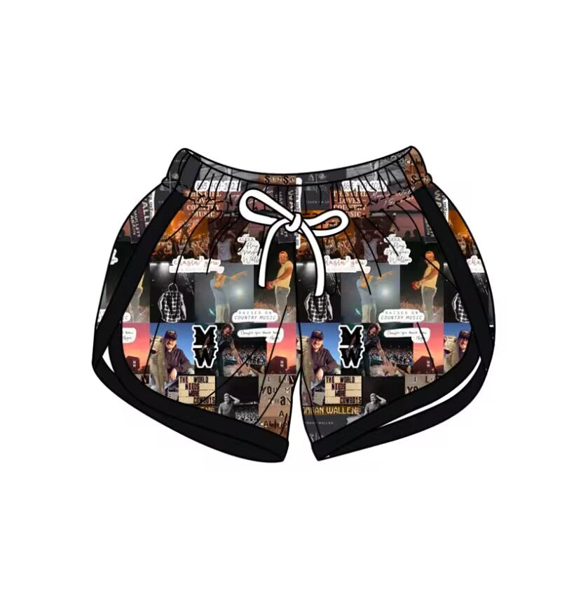 (Custom Design Preorder MOQ 5)  Singer Print Adult Summer Shorts