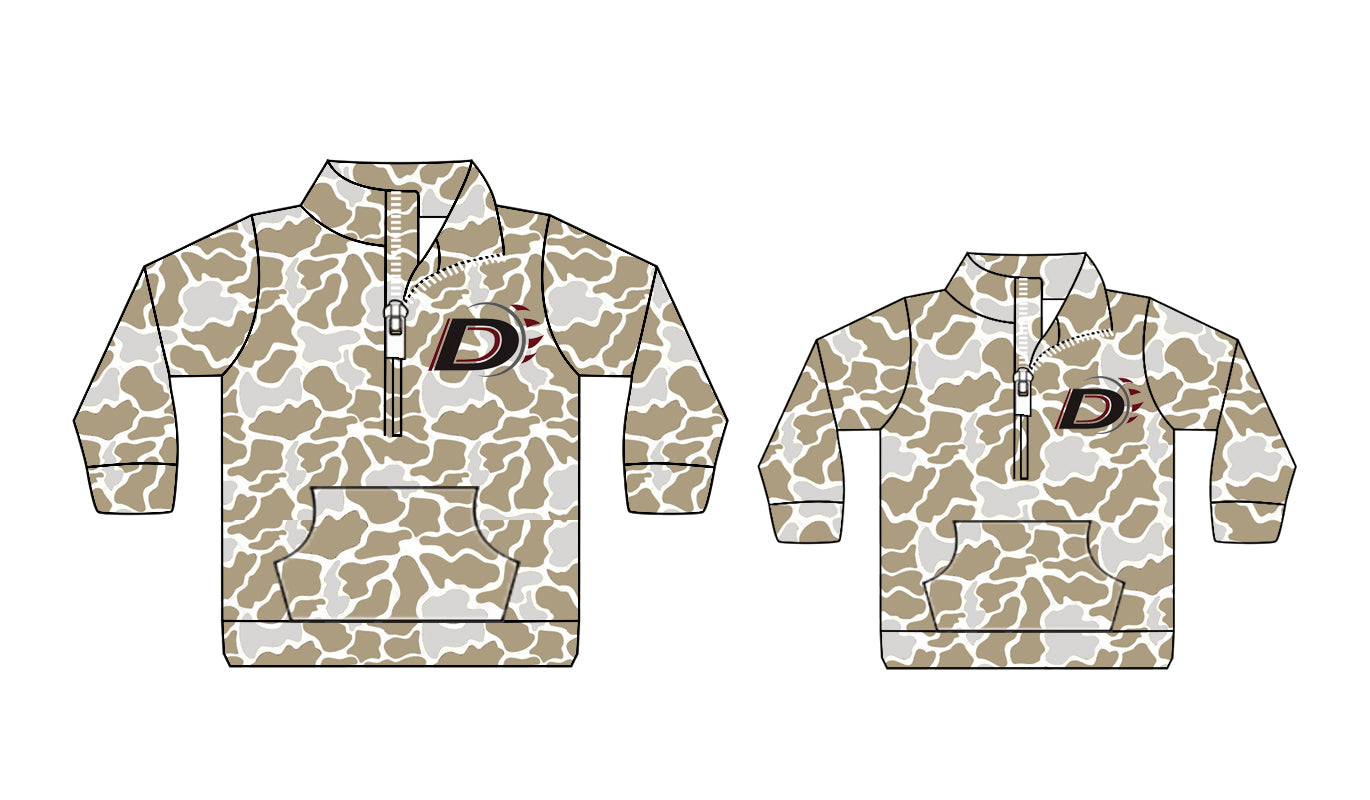 1.15(Custom Design Preorder MOQ 5 Each Design) Team's Bearcats Camo Print Pullover Zipper Top Mom and Me Matching Clothes