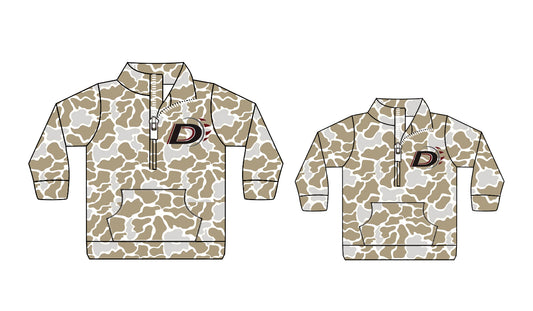 1.15(Custom Design Preorder MOQ 5 Each Design) Team's Bearcats Camo Print Pullover Zipper Top Mom and Me Matching Clothes