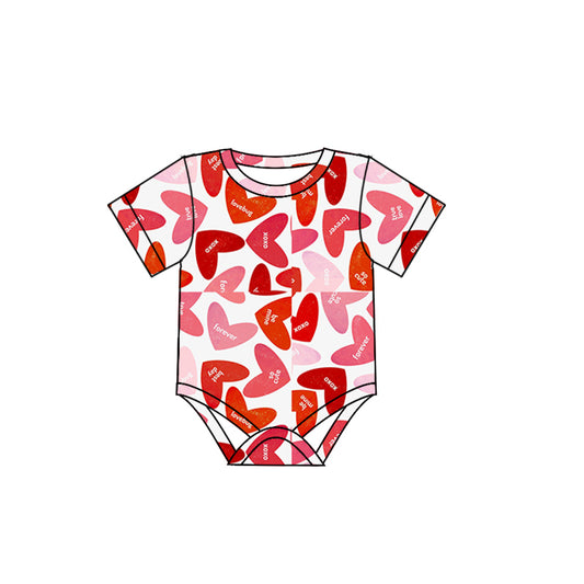 (Custom Design MOQ 5) Heart Baby Valentine's Romper