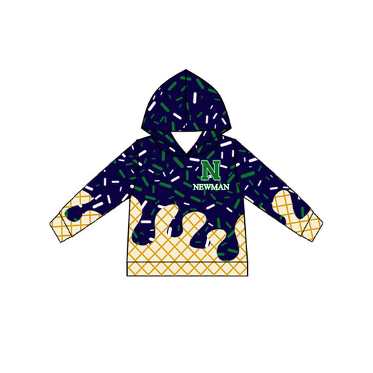 (Custom Design Preorder MOQ 5 Each Item) Team's NEWMAN Sprinkles Print Hoodie Top Mom and Me Matching Clothes