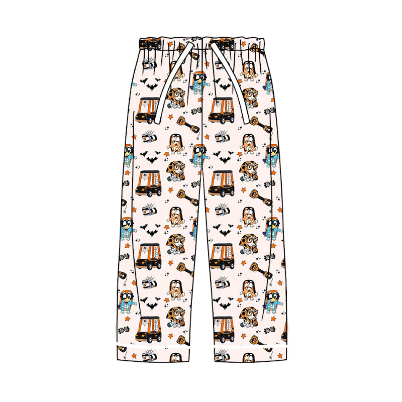 (Custom Design Preorder MOQ 5)  Adult Cartoon Dog Print Woman Halloween Pajamas Bamboo Pants