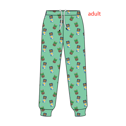 (Split Order Preorder) Deadline November 30 Food Green Print Adult Pajamas Pants