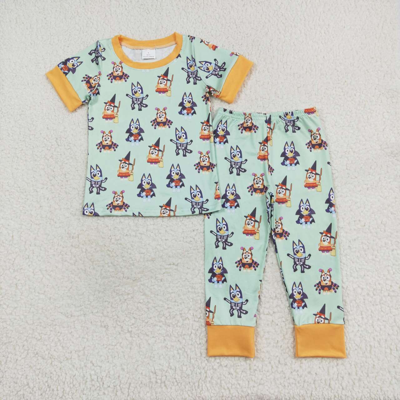 Cartoon Dog Design Sibling Halloween Matching Pajamas Clothes