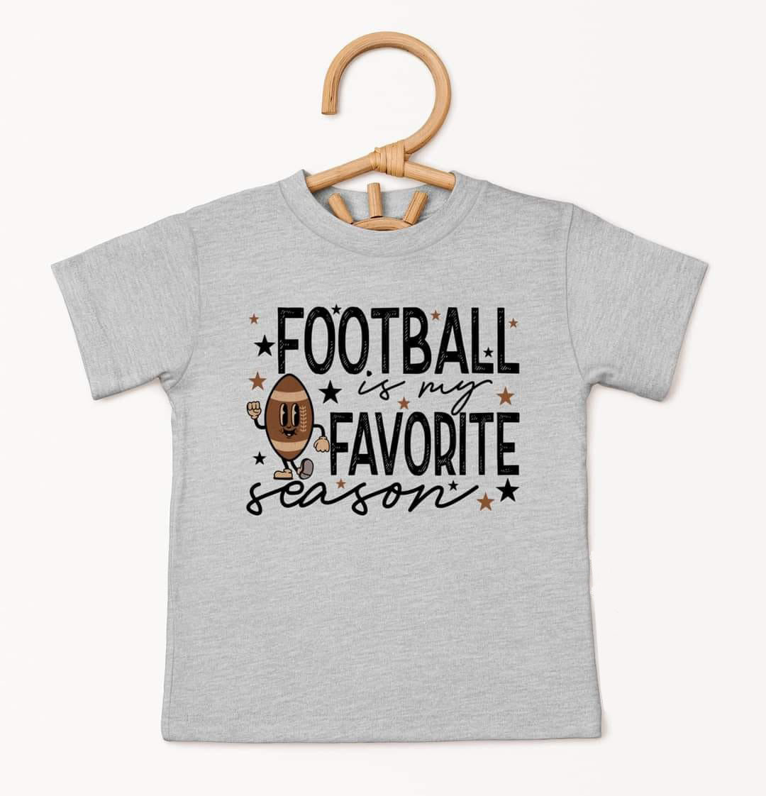 (Custom Design Preorder MOQ 5) Football Gray Print Kids Tee Shirts Top